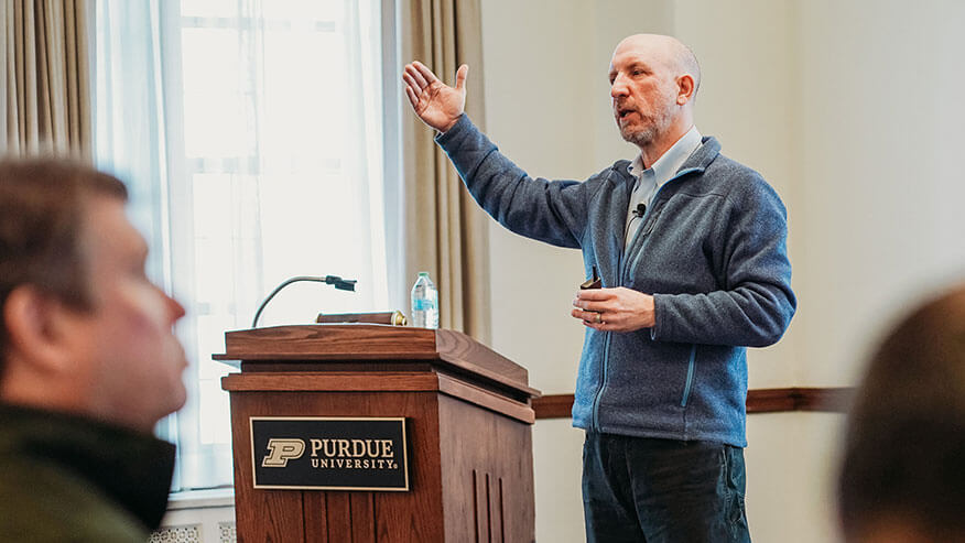 Phil Venables, chief information security officer at Google Cloud. Purdue University photo/Lena Kovalenko